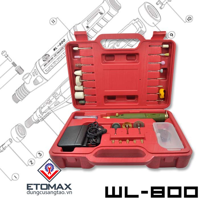 Máy khắc mài mini bản tiêu chuẩn WL-800