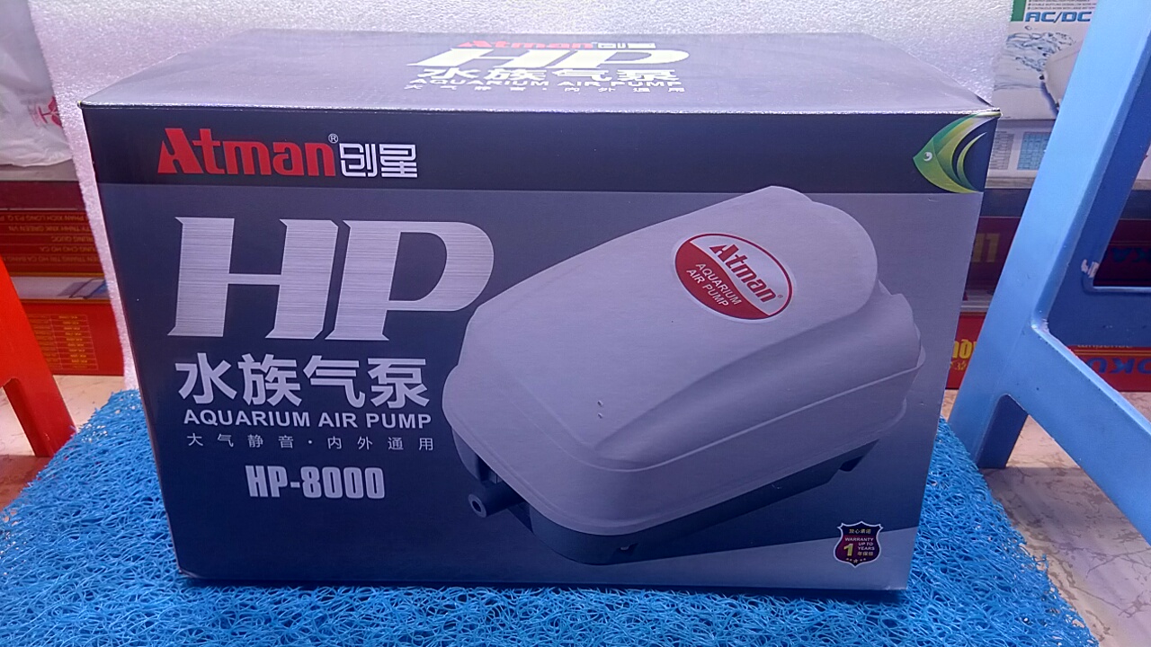 Máy thổi khí tiết kiệm điện Atman dùng cho bể cá. (HP-4000-8000-12000-16000)