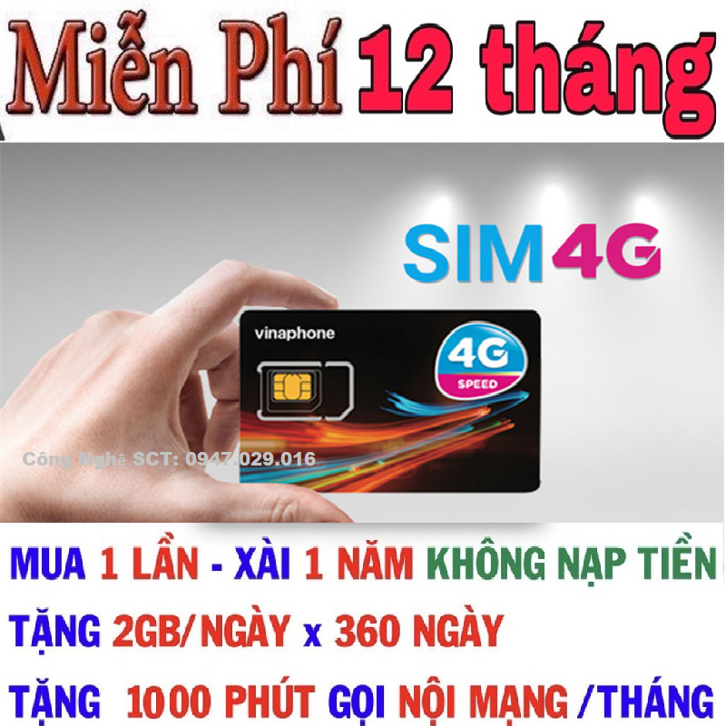 ( SALE SIM 4G VINA  ) Sim 4G Vinaphone Trọn Gói 1 Năm 1 Tỷ GB Data D500 - TD49 - FHAPPY / 12D49P - 12VD89P - 12D159 -U1500 - Big50y - D89Y - 12WIN60P - YOLO100  Xài Miễn Phi Data , Miễn Phí nghe gọi cả  năm .  FREESHIP - CHƯA KÍCH HOẠT