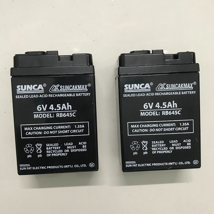 BÌNH AC QUY 6V 4.5A CHO QUẠT TÍCH ĐIỆN
