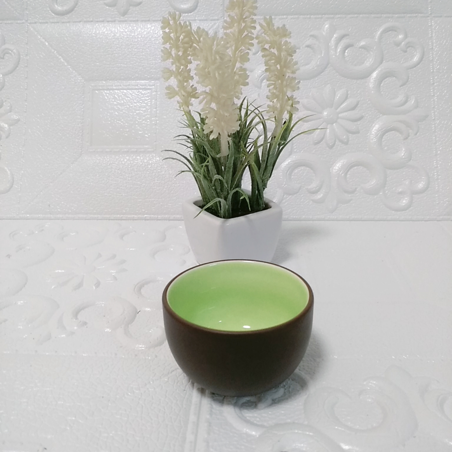 CHÉN UỐNG TRÀ Đất Nung Bát Tràng đen cỡ 5.5 x 3.5 cm (Loại đẹp)