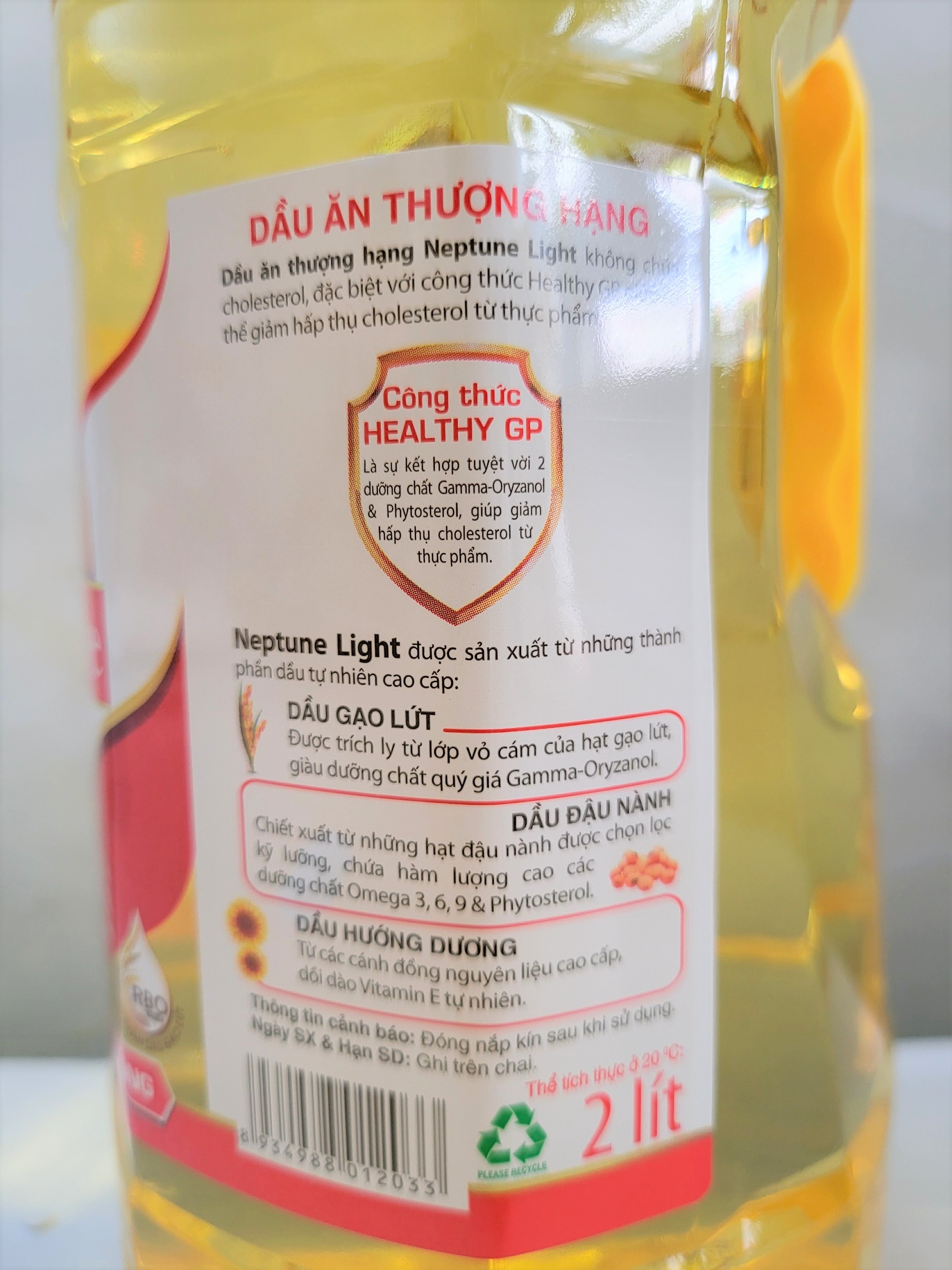 [Bình 2 Lít] DẦU ĂN THƯỢNG HẠNG [VN] NEPTUNE Light Cooking Oil