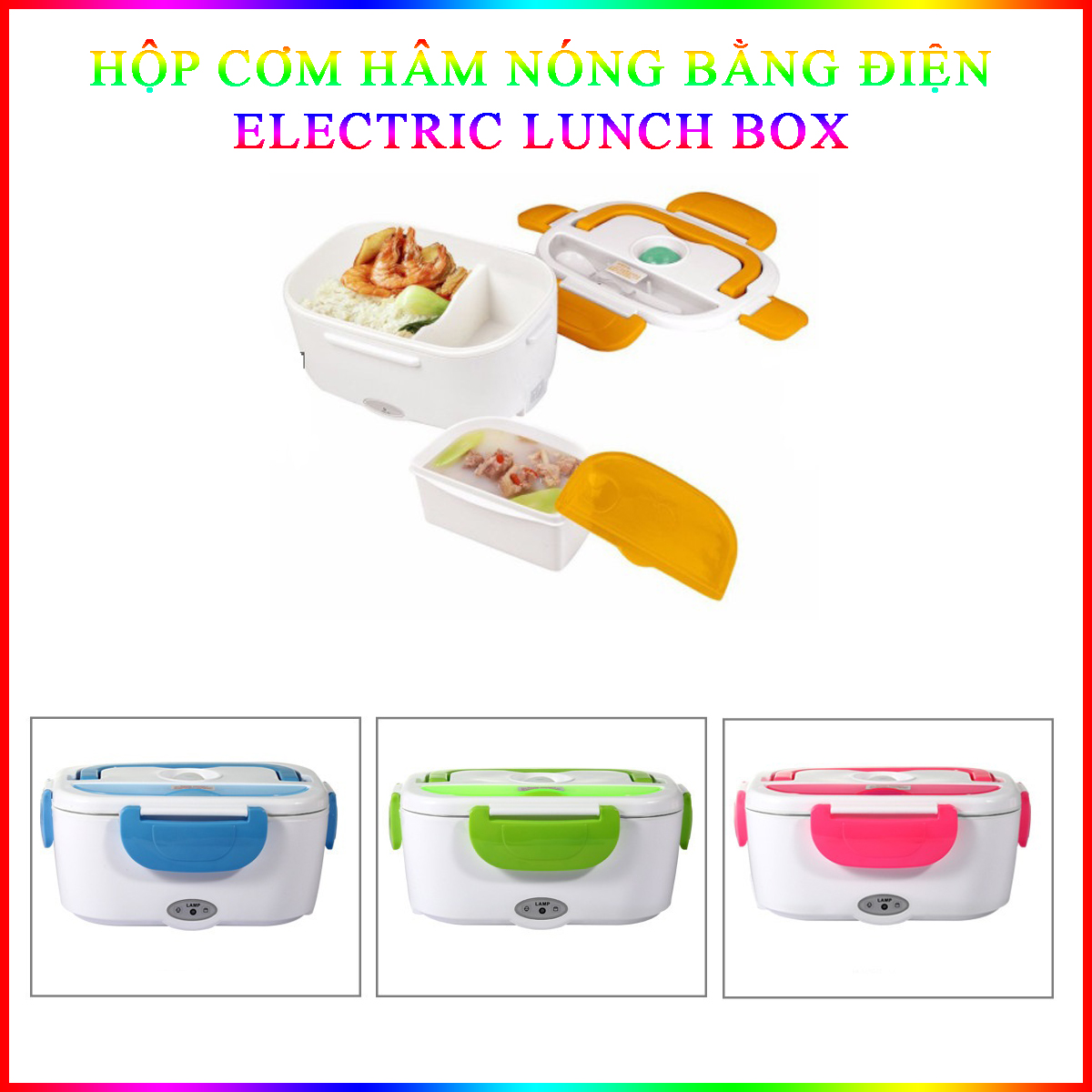 Hộp Cơm Hâm Nóng Thức Ăn Electric Lunch Box Có Dây Cắm Điện