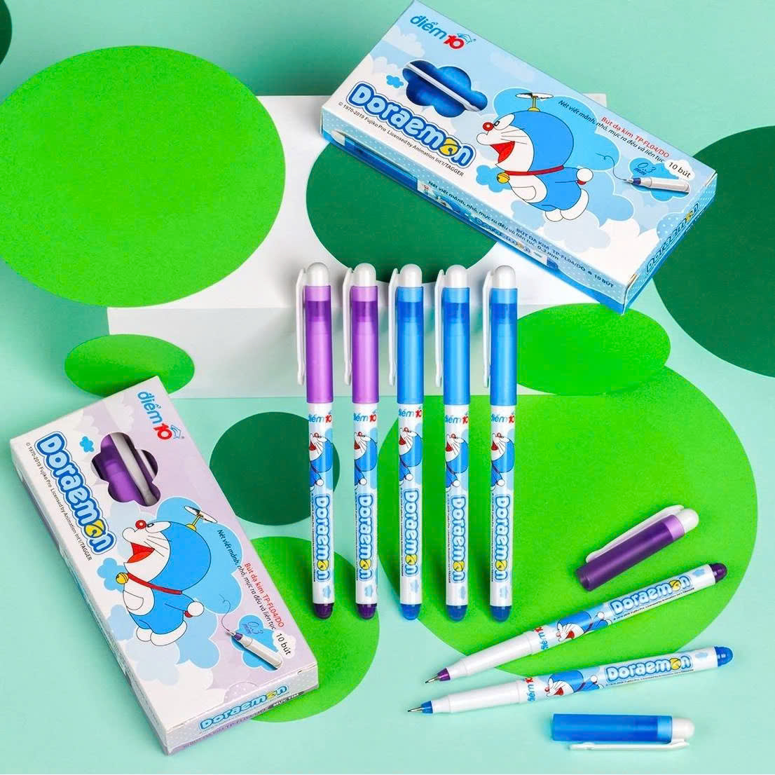 Bút Lông Kim Thiên Long - FL-04/DO - Mực Tím - Mực Xanh