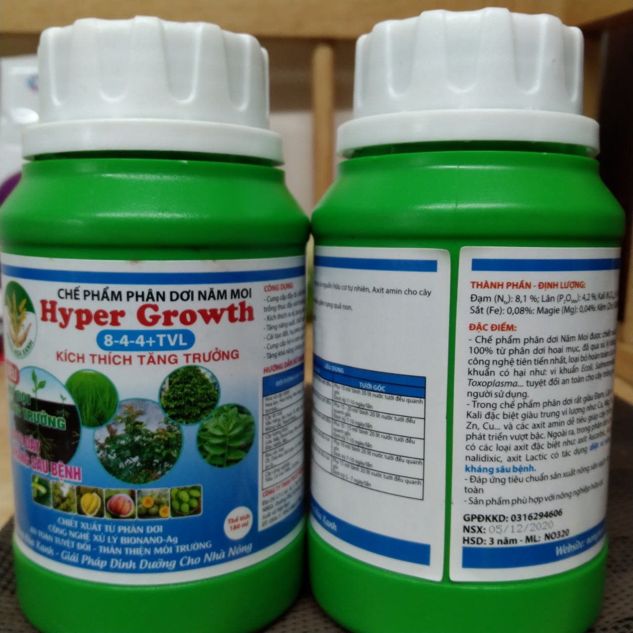 Phân dơi dạng nước Hyper Growth 180ml Kích rễ - Bung đọt - Lớn trái