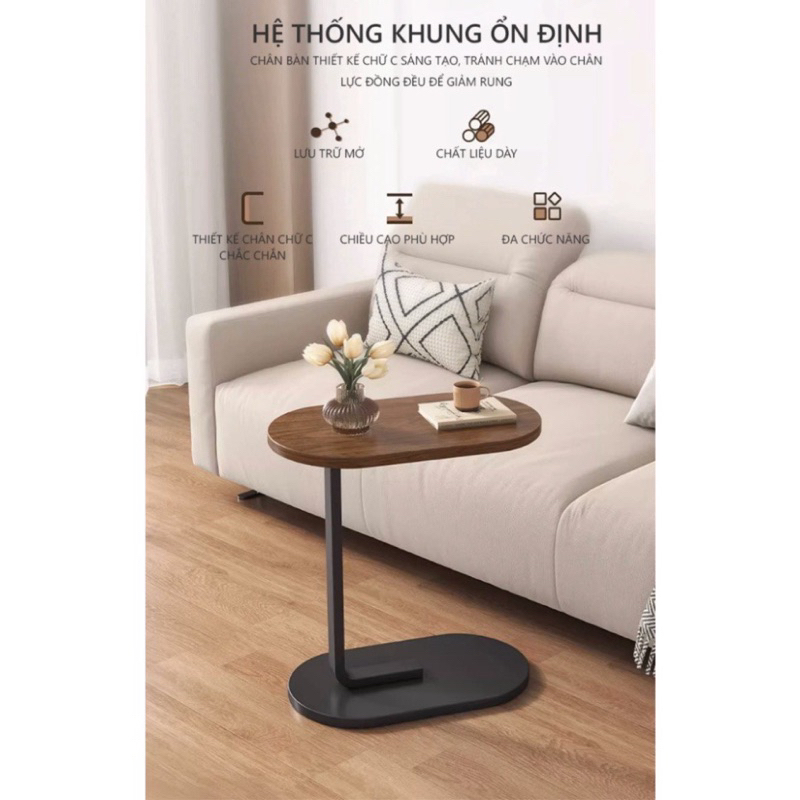 Bàn trà sofa HAJI chân sắt chắc chắn - AM108