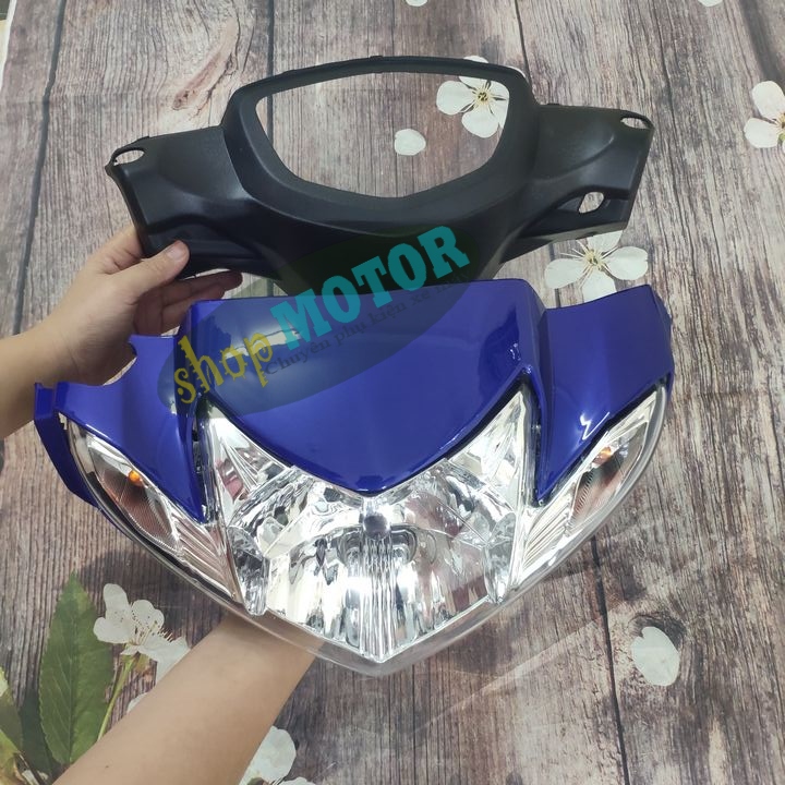 [ 3 MÓN ] Đầu C110 phanh ĐĨA xe SIRIUS , kèm pha đèn ,gáy