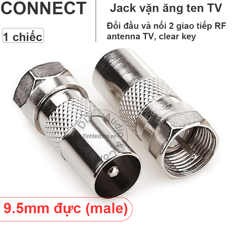 RF TV antenna coupler F5 male to 9.5mm TV male 1PCS