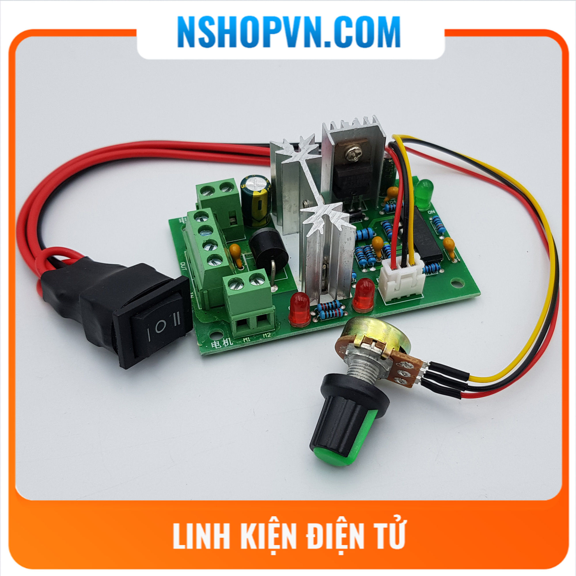 Mạch điều khiển tốc độ động cơ DC 3A có đảo chiều