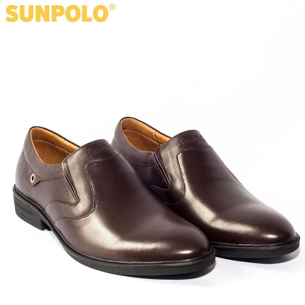 Giày Tây Nam Da Bò SUNPOLO SUMU0112 (Đen, Nâu)