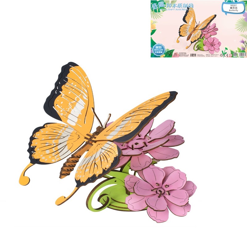 Mô hình lắp ráp 3D gỗ mô hình The Butterfly