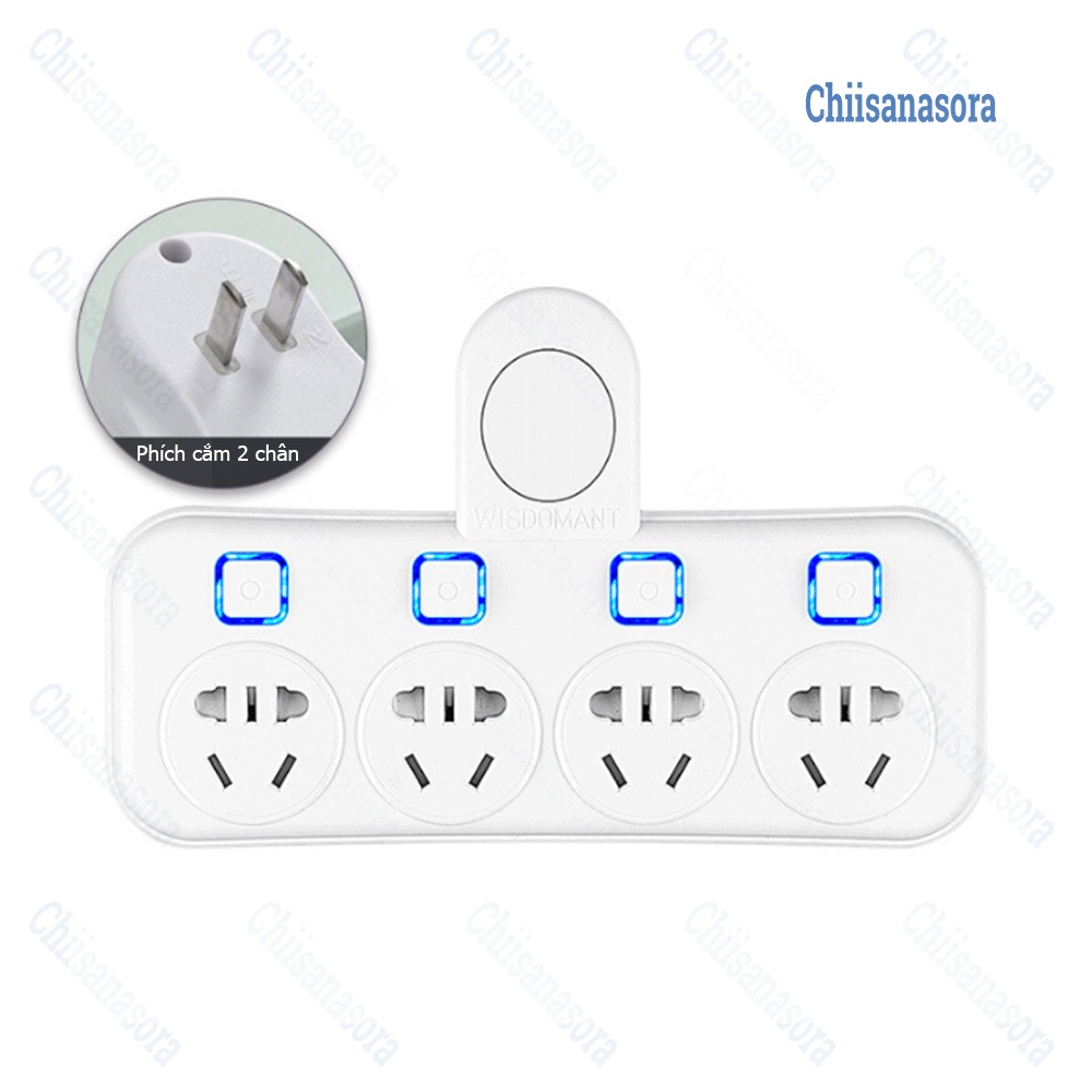 Bộ chuyển đổi ổ cắm 2 chân - Phích cắm 2 chân chia nhiều chỗ cắm usb led, ổ cắm đa năng, phich cắm điện