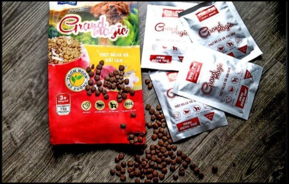 [HCM]Thức ăn hạt cao cấp cho Chó. Grand Magic Poodle 1kg.