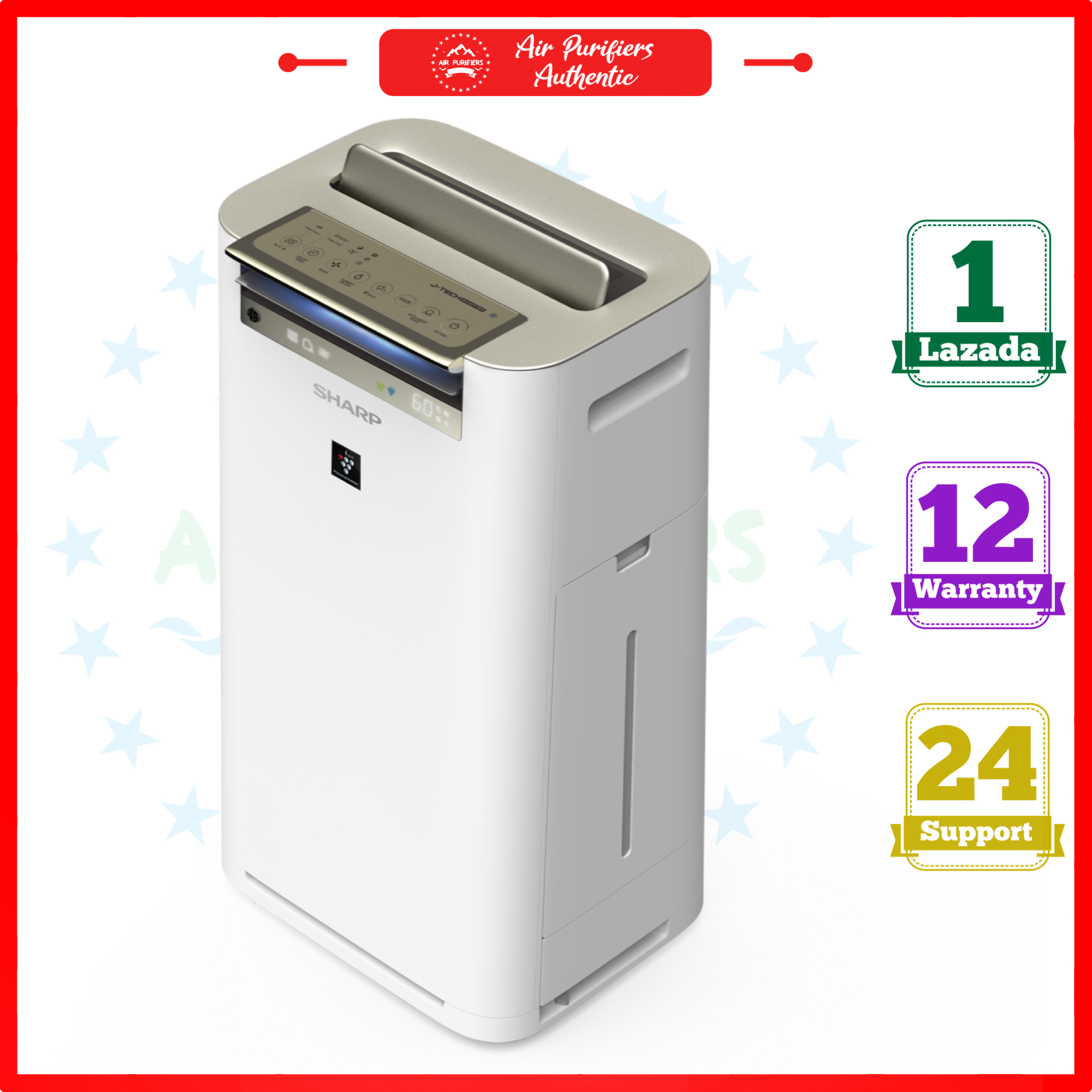 Máy lọc không khí và tạo ẩm Sharp KC-G60EV-W (50m²)