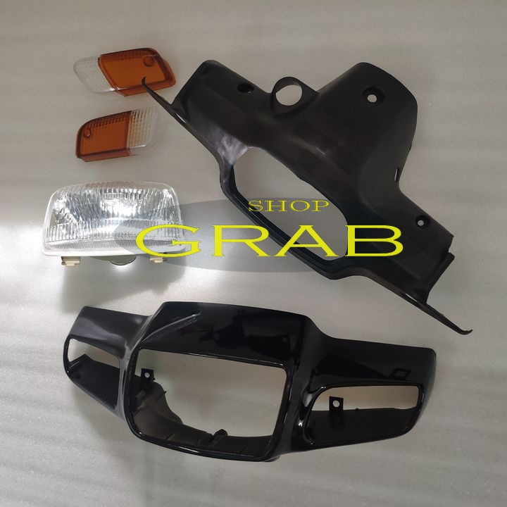 Bộ 4 món ốp đầu kèm pha đèn xe DREAM LÙN , dream 3 , gắn zin cho xe