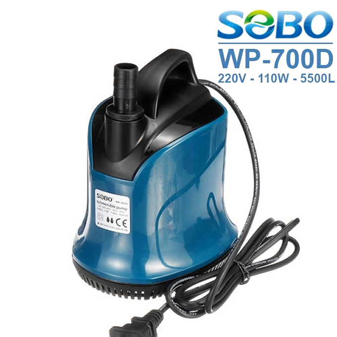 [HCM]Bơm Hút Cặn Bể Cá Bơm Chìm Hút Đáy 360 Độ SOBO WP 700D