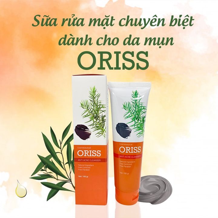 SỬA RỬA MẶT TRÀM TRÀ, BÙN KHOÁNG ORISS CHUYÊN CHO DA MỤN 100ML