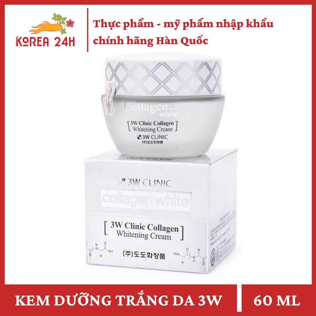 [HCM]Kem Dưỡng Trắng Sáng Da 3W Clinic Collagen (Trắng) (60ml)