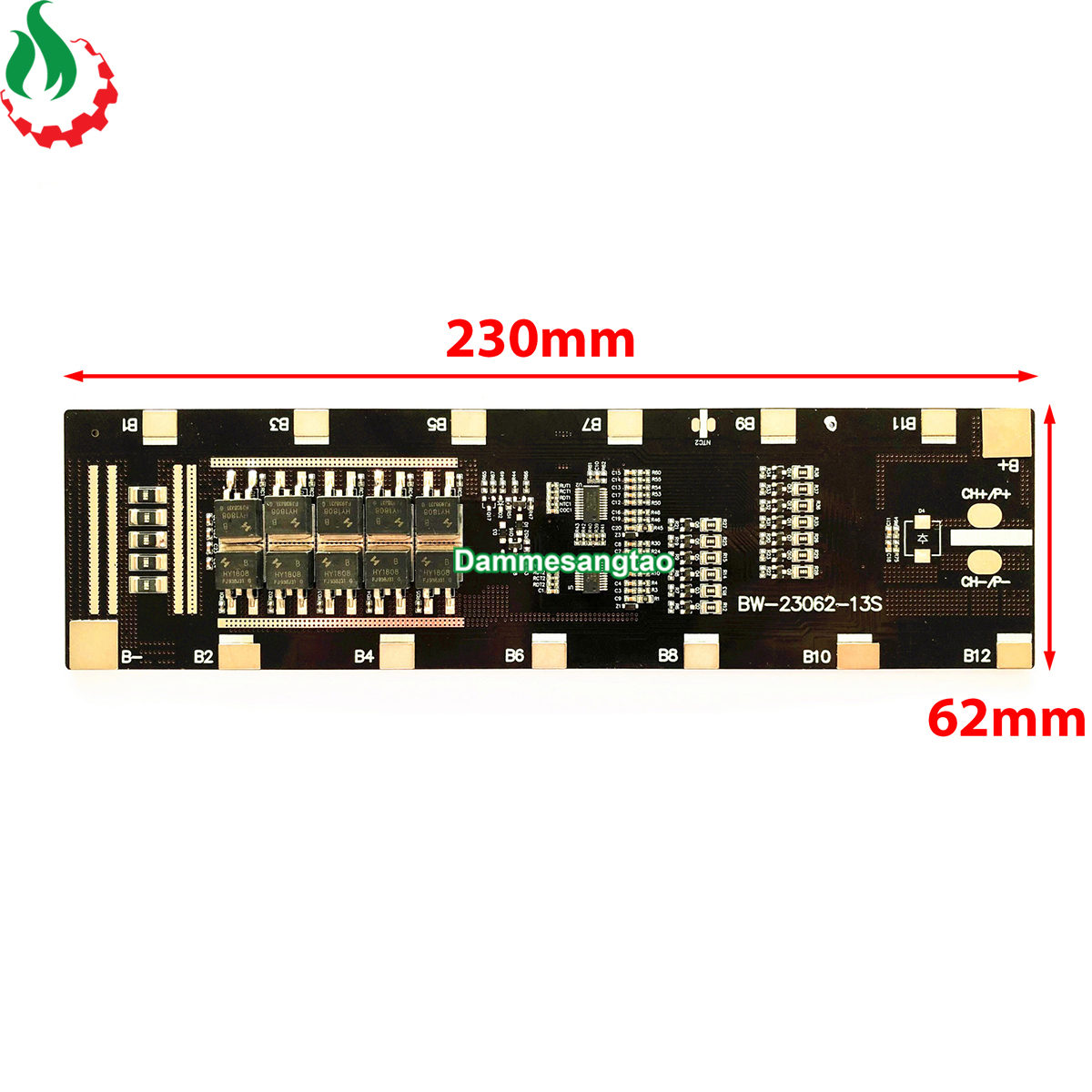 Mạch 13s 48v bw bảo vệ pin li-ion 3.7v