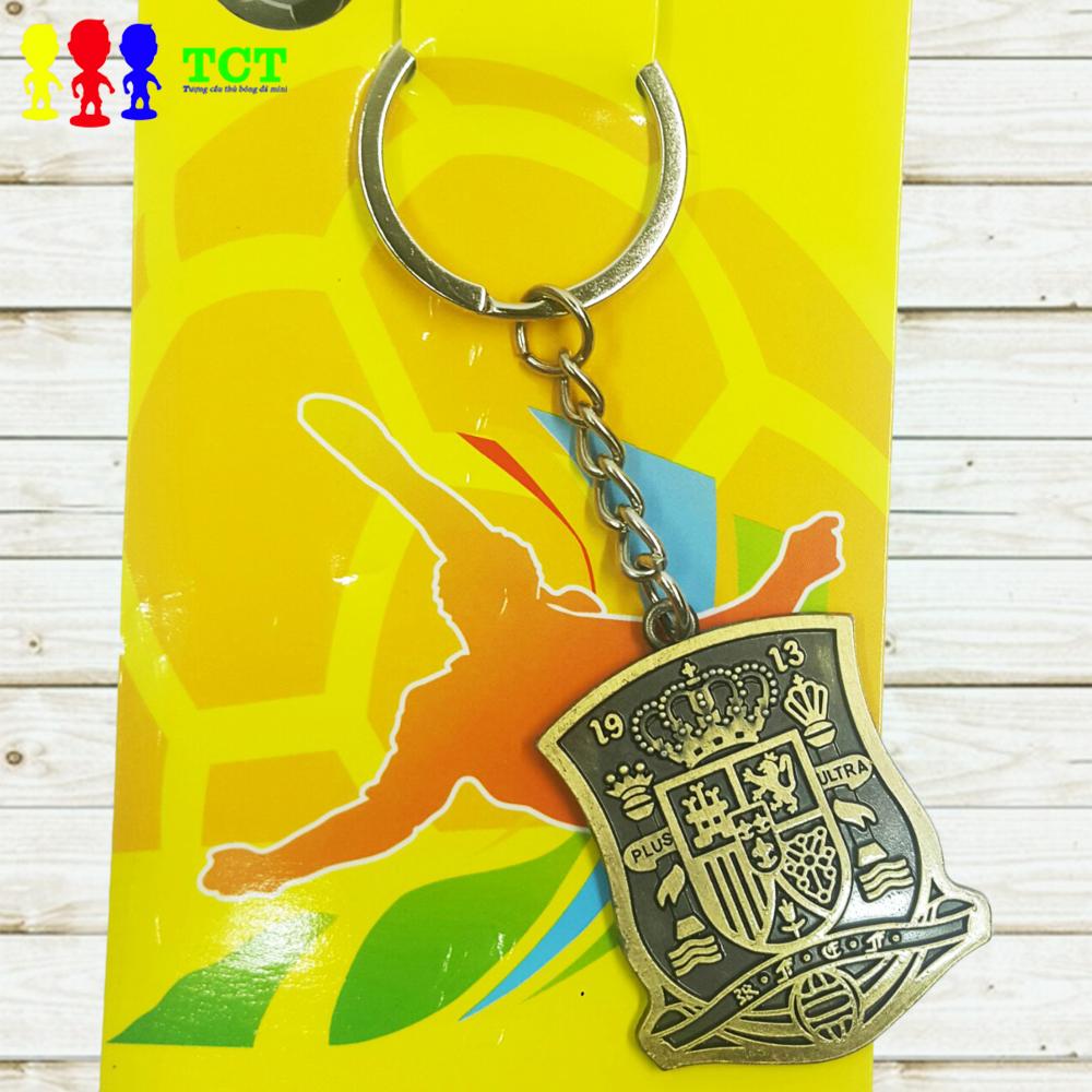 Móc khóa kim loại in nổi đội tuyển quốc gia Brazil Argentina Đức Anh Pháp Bồ Đào Nha