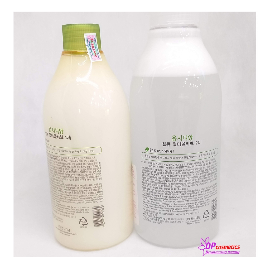 [HCM]Kem uốn tóc OBSIDIAN OLIVE Đa năng ( Uốn Setting uốn Lạnh ) 500ml- Chai số 1 Kem