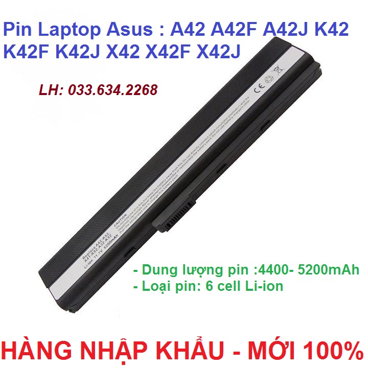 Pin laptop asus a42 a42f a42j k42 k42f k42j x42 x42f x42j - pin laptop asus a42