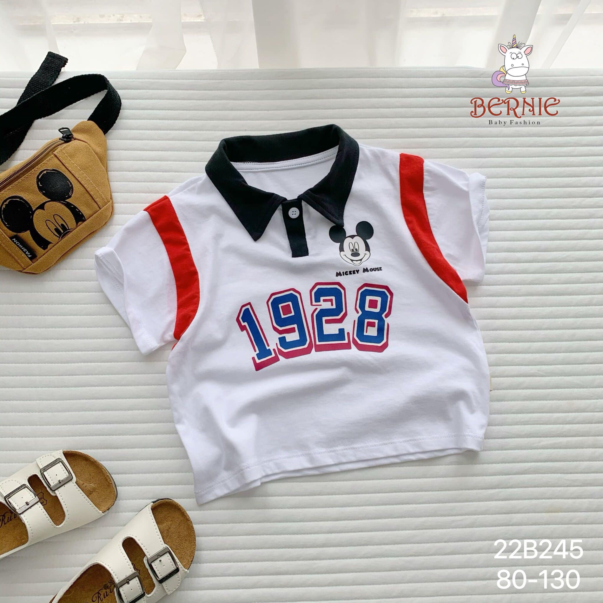 Bộ polo Mickey 1928 Bernie cho bé trai