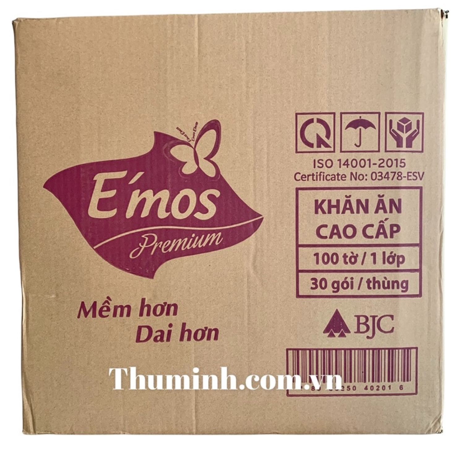 Combo 10 Bịch Giấy Vuông Emos Cao Cấp Bịch 100 tơ`