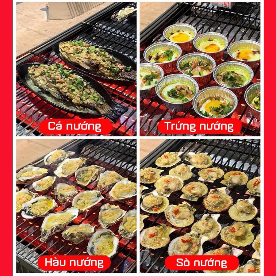 Bếp nướng gas BBQ 8 họng dài cao cấp