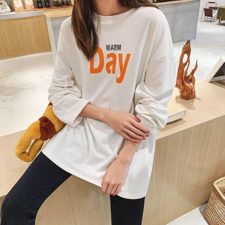 ÁO THUN NỮ TAY DÀI FORM RỘNG WARM DAY