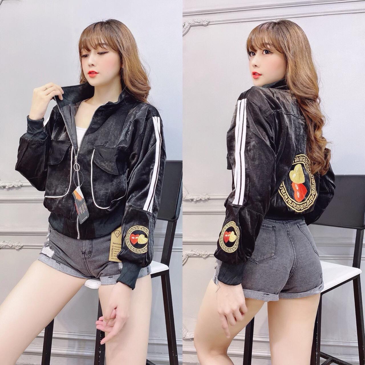[MỚI] ÁO KHOÁC SIÊU PHI XÀ CỪ SANG CHẢNH THÊU TRÁI TIM