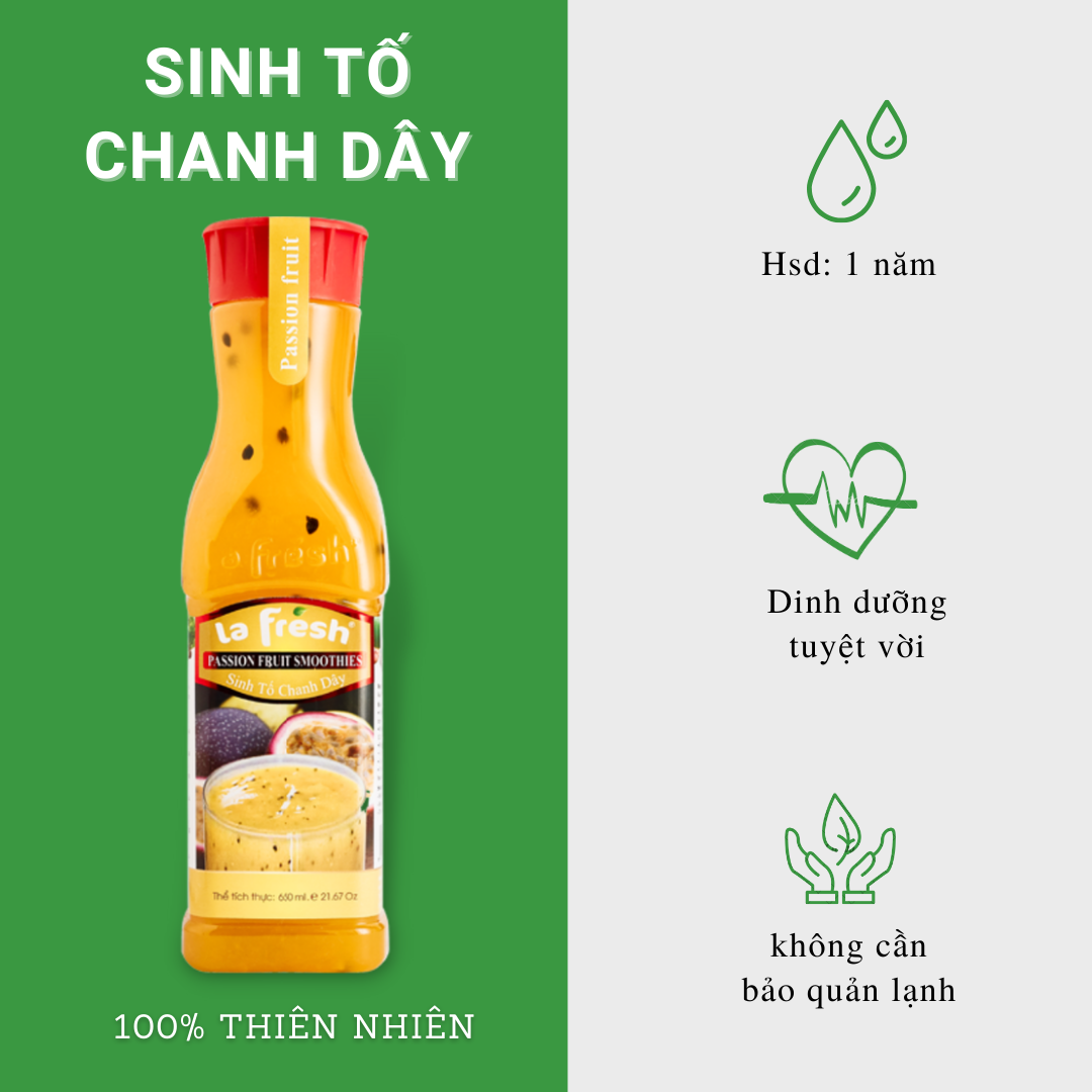 Sinh Tố Chanh Dây Lafresh Đà Lạt 650ml