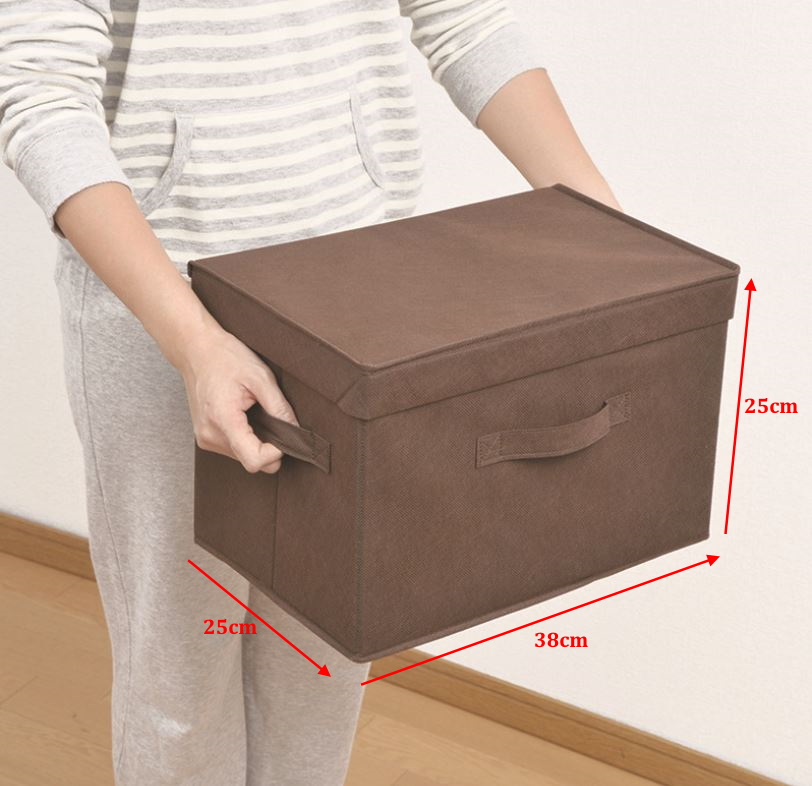 Hộp Đựng Đồ Đa Năng CÓ NẮP LIỀN – Túi Vải Đựng Quần Áo Chăn Màn Phong Cách Thụy Điển Sang Trọng, Lịch Sự – Hàng Chính Hãng miDoctor mã TD1