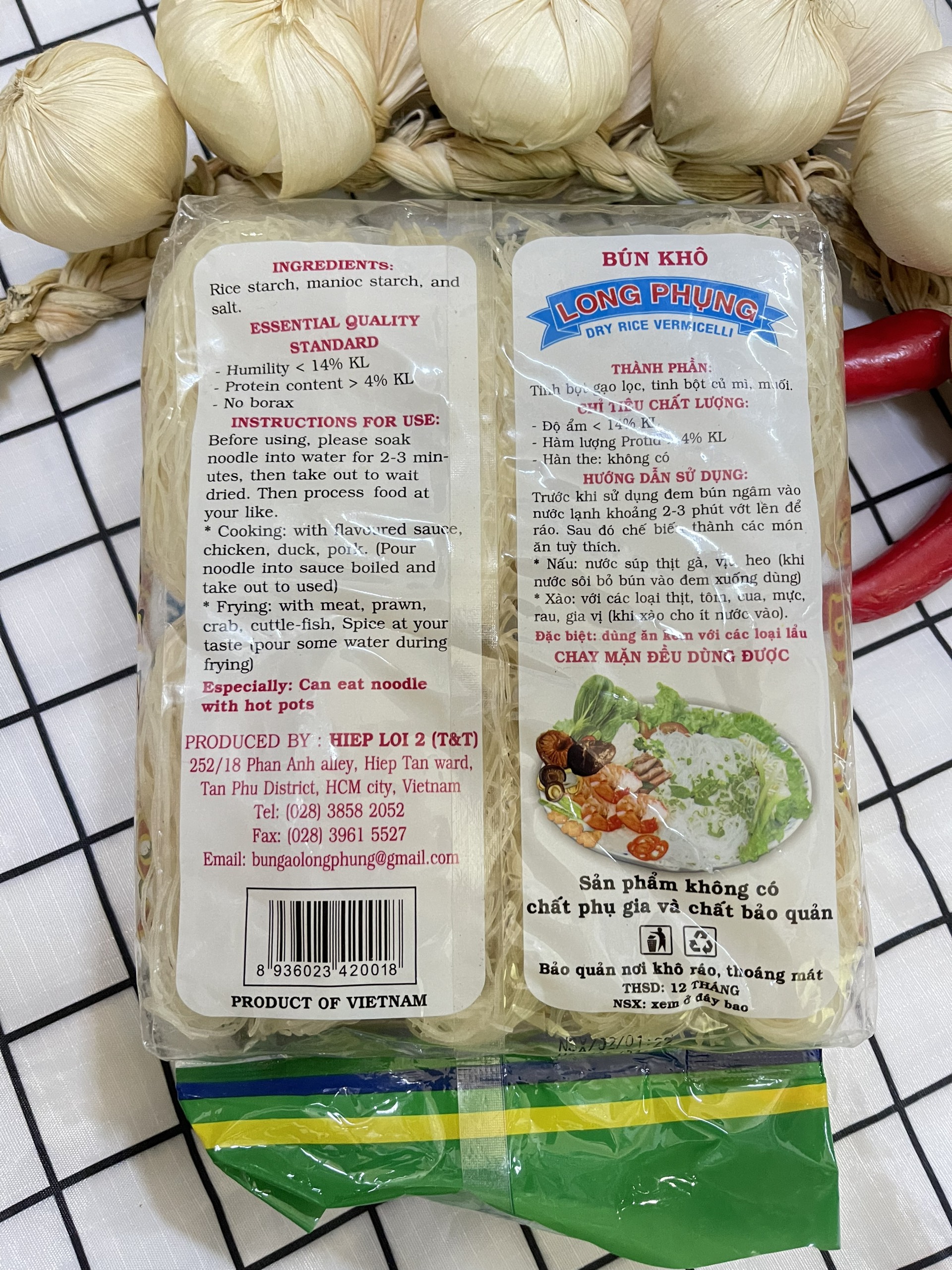 BÚN GẠO KHÔ HIỆU LONG PHỤNG 400GRAM