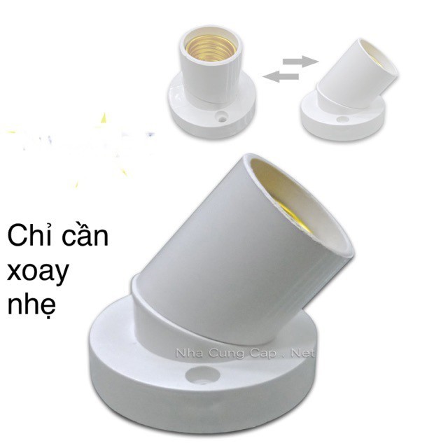 Đuôi Đèn Ngồi Xoay Đa Năng E27