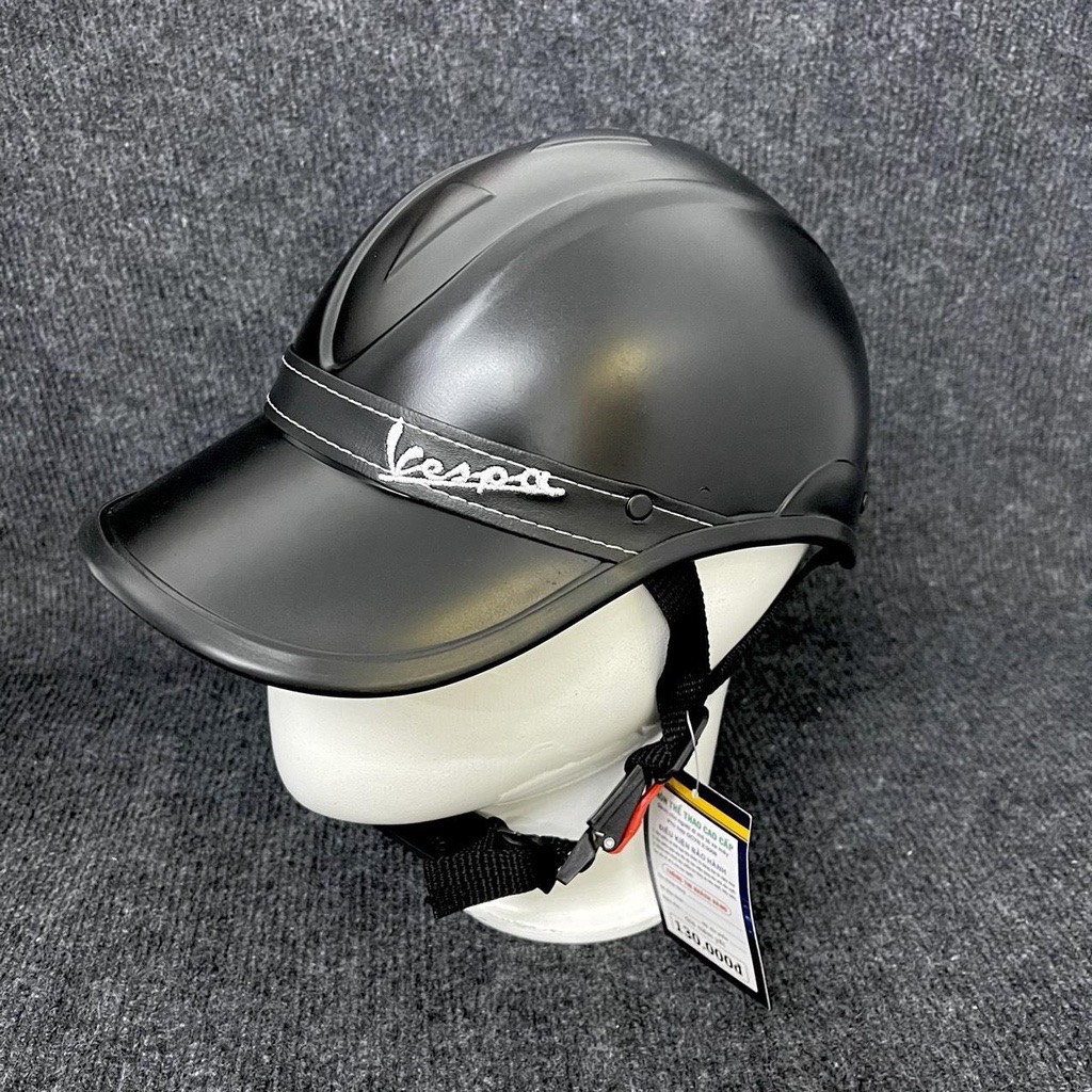 nón bảo hiểm kết nữ vespa có khoét lổ cột tóc