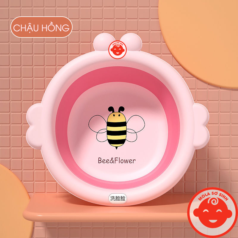 Chậu rửa mặt gấp gọn hình ONG cho bé