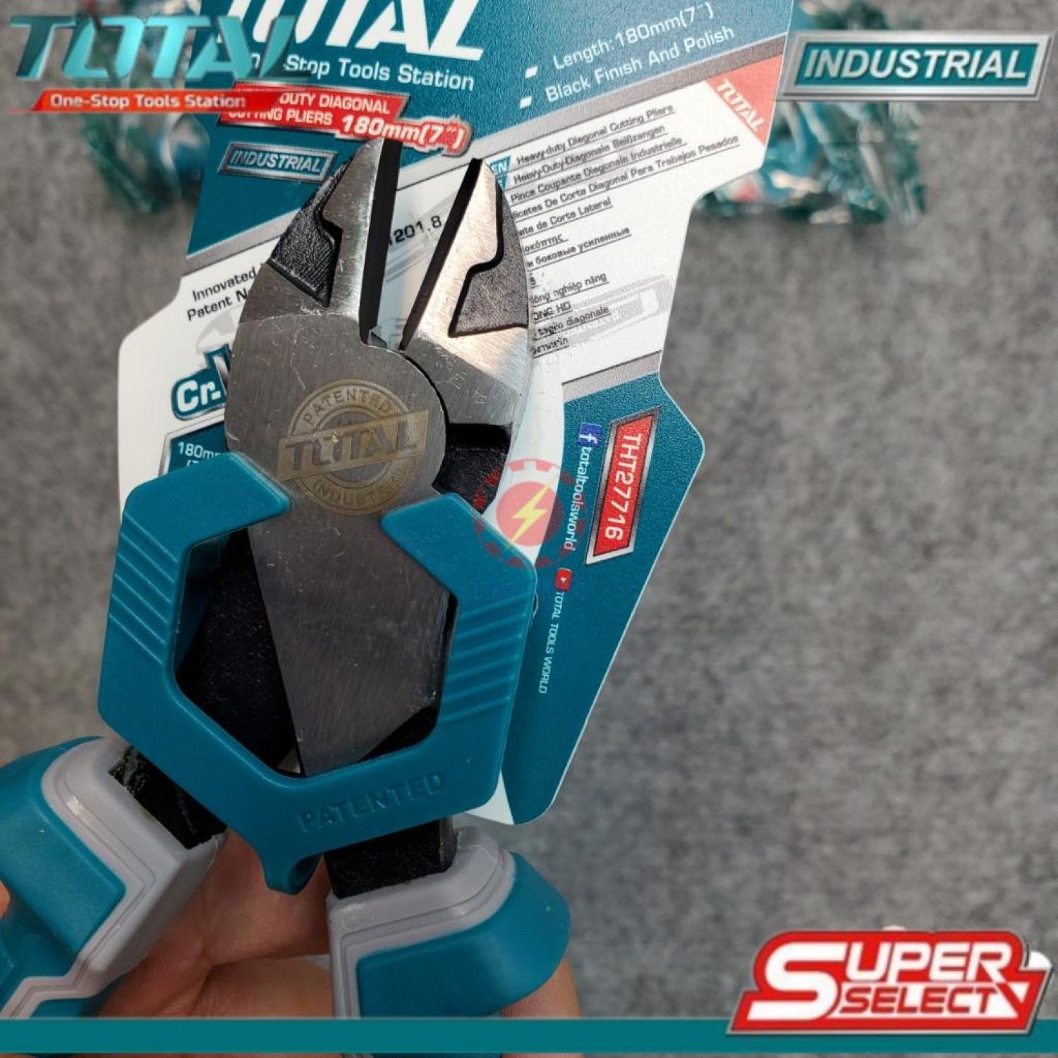 7" Kìm cắt đầu nặng Total THT1776P THT27716