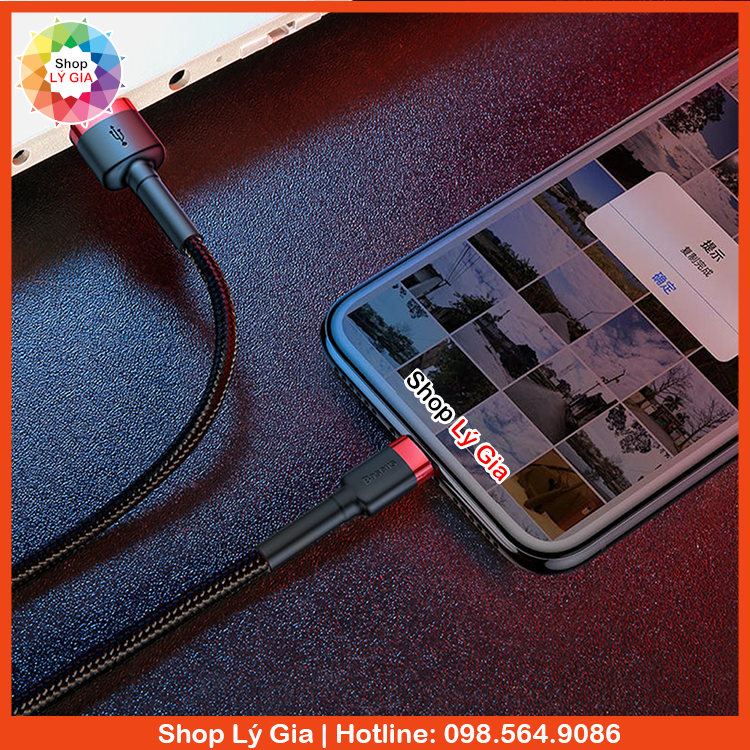 Cáp sạc dây dù USB to Lightning Baseus dây dù siêu bền cho iPhone, iPad