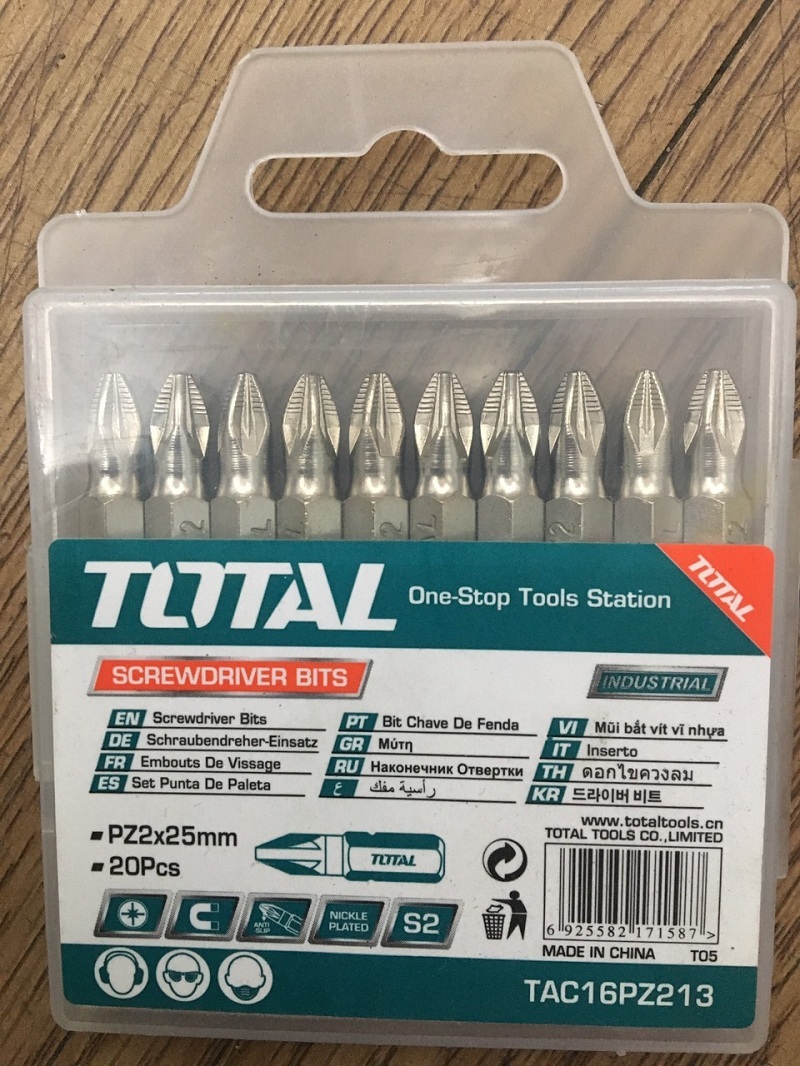 Total - tac16pz213 bộ mũi vít bake 20 chi tiết