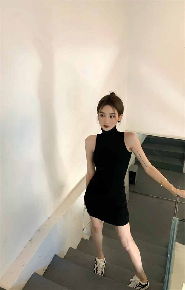 Đầm Nữ Body Cổ Lọ Sát Nách Basic - Tharo Clothing [DAM00018]