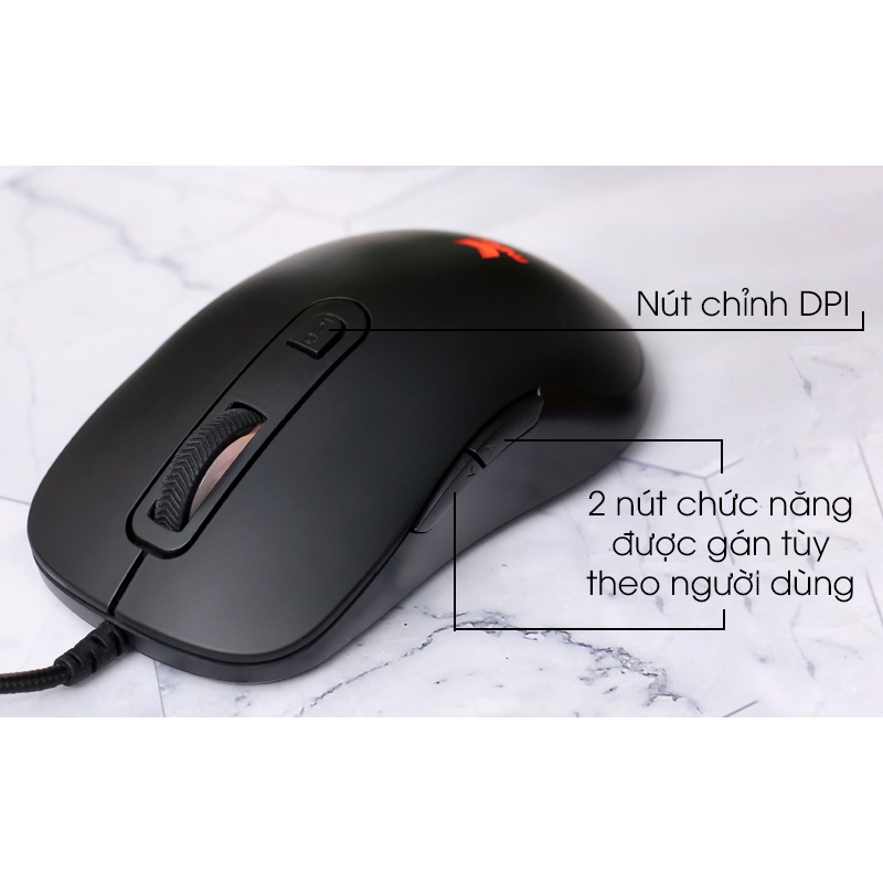Chuột Gaming Rapoo V16 RGB Đen 2000 DPI / 12800 DPI