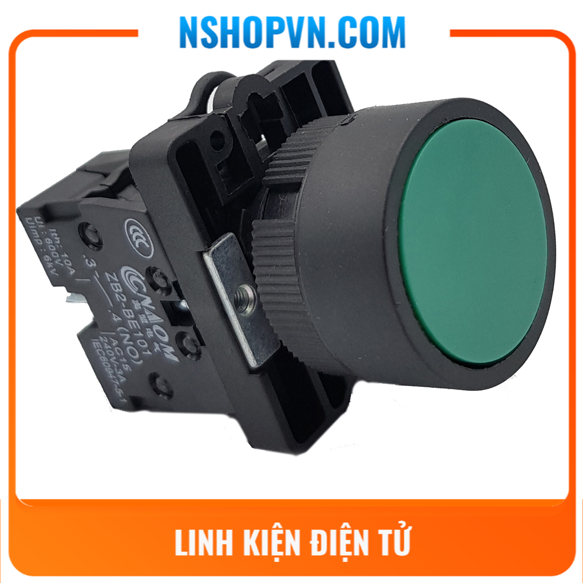 Nút nhấn xb2-ea31 zb2-be101 thường mở màu xanh