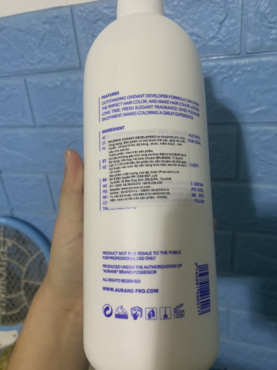 OXY TRỢ NHUỘM TÓC AURANE 1000ML