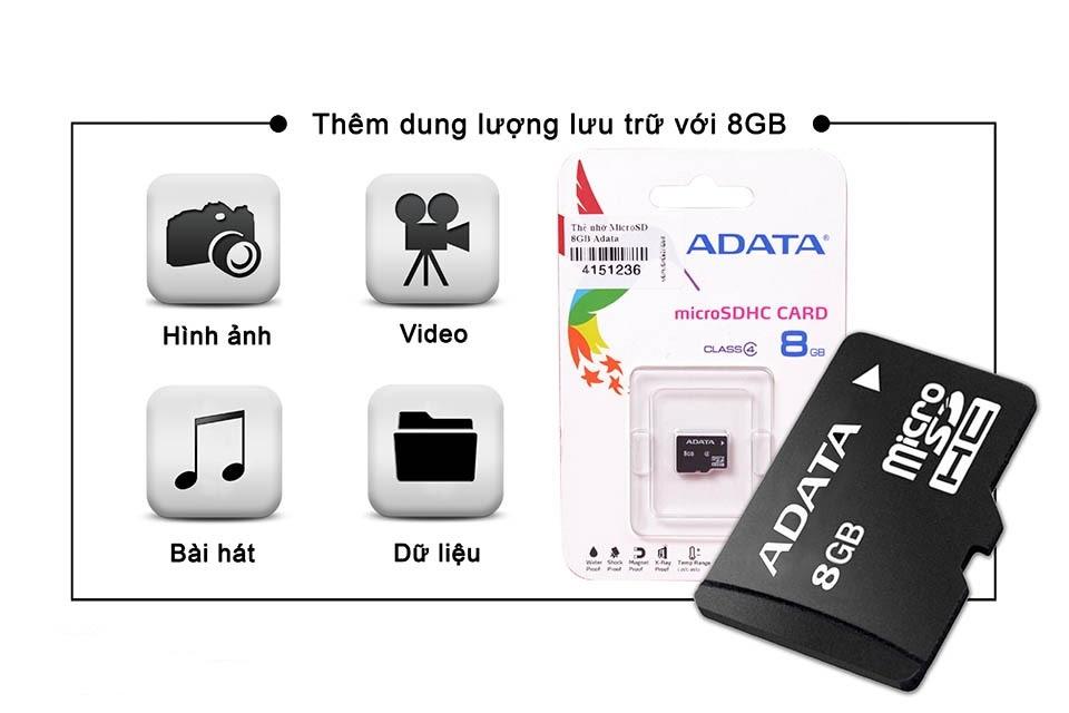 Thẻ nhớ Adata Micro SDHC 8GB Class4