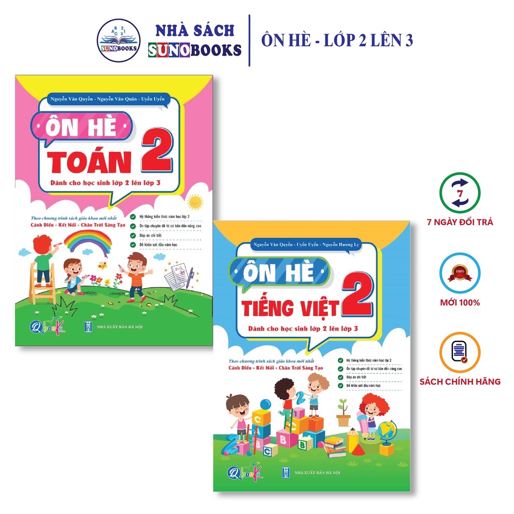 Sách - Combo Ôn Hè Toán và Tiếng Việt 2 - Chương Trình Mới
