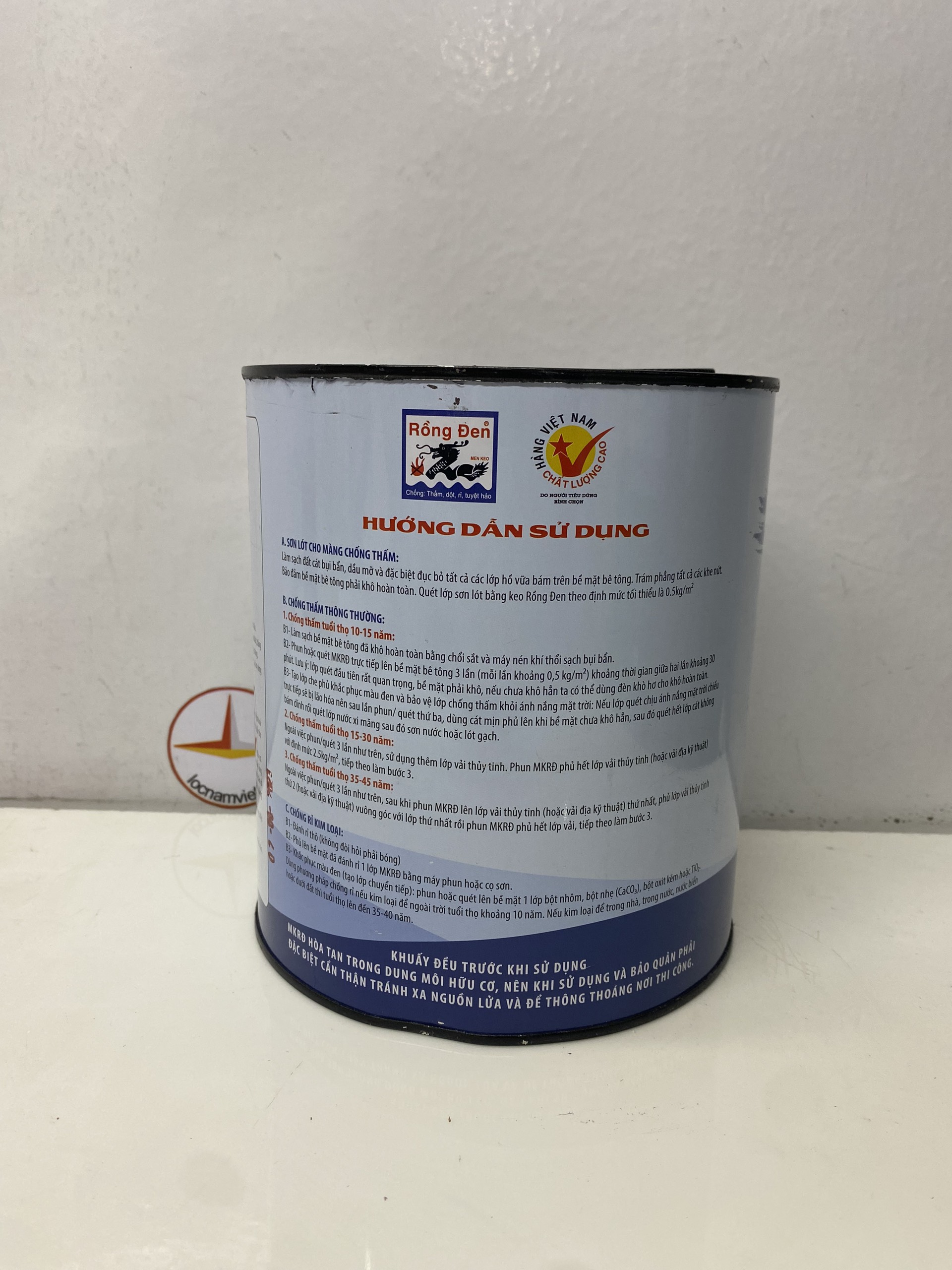 Chống thấm hồ cá chép Koi màu đen 2KG