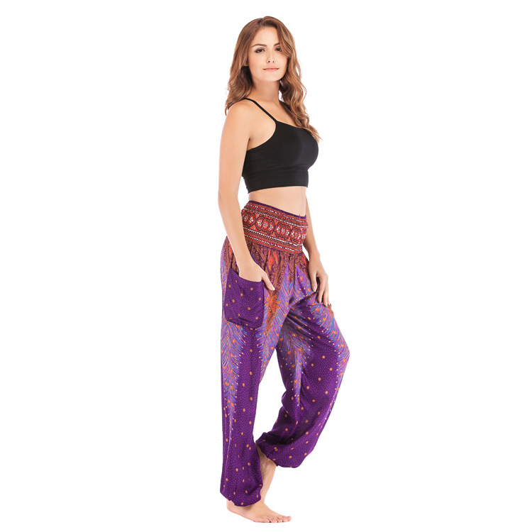 Quần alibaba, yoga, harem, boho mặc nhà, thể thao H00111