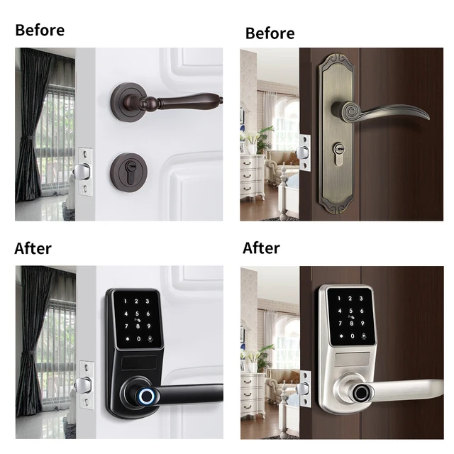 Khóa vân tay cửa gỗ, cửa phòng dùng app TTlock
