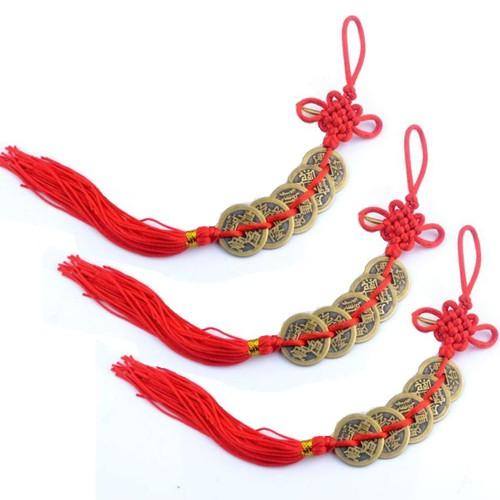 Dây Ngũ Đế Đồng Thau Treo Xe May Mắn